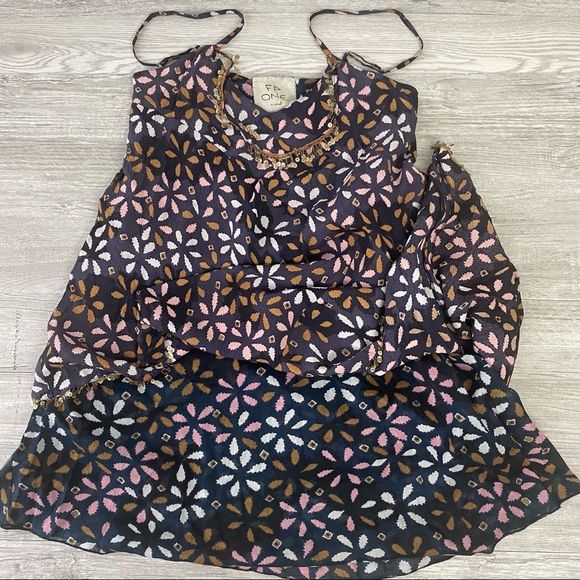 Free People One Sequin boho Asymmetric Layer Dress - Picture 9 of 9